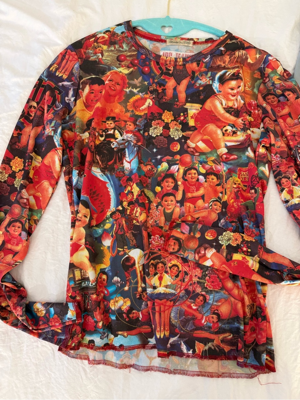 90s Vintage Jean Paul Gaultier Longsleeve Mesh Graphic Tee
